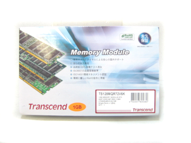 PCメモリ(デスクトップ用)販売　TS128MQR72V6K　Transcend